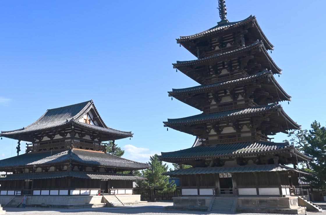 世界遺産・法隆寺の境内
