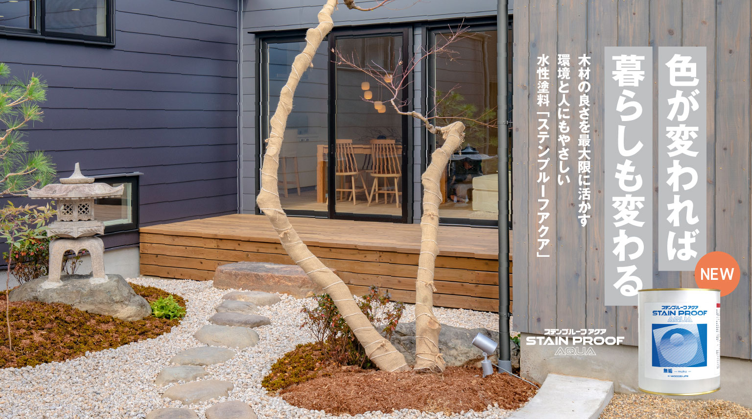 屋外用木材塗料ステンプルーフアクアイメージ画像